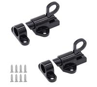 2 Pièces Boulon de Verrouillage à Ressort,Boulon à Ressort de Porte Automatique en Alliage D'aluminium,Verrouillage de Rebond de Loquet de Porte de Fenêtre,Porte de Rebond de Ressort D'anneau,Noir