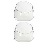 2 Pièces Bouteille de Micro-Paysage en Verre, Ouverture Inclinée | Multi-usage, Surface Lisse, Prise en Main Confortable, pour Salle à Manger et Hôtel