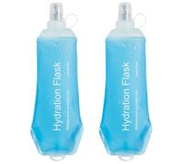 2 pièces bouteille d'eau pliable 17 oz bouteilles d'eau douces bouteilles de course pliables en TPU sûr bouteille 'hydratation portable pochette réutilisable pour la randonnée cyclisme escalade