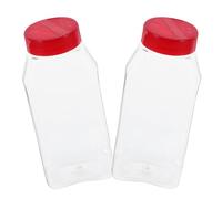 2 Pièces Bouteille Poivrière Plastique Rouge à Double Couvercle