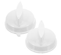2 Pièces Bouton de Commande de Four Micro-ondes Blanc ABS | Poignée, Axe, Mécanisme Rotatif, pour Cuisines Domestiques et Usages Intensifs