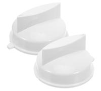 2 Pièces Bouton de Réglage Micro-ondes en Plastique ABS, Tige | Commande Rotative Blanche pour Four et Cuisinière, Réparation Domestique, Installation sur Axe Compatible, Contrôle Précis