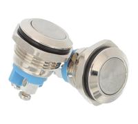 2 Pièces Bouton de Sonnette Filaire Rond, Nickelé Cuivre, Argenté | Montage Encastré à Profil Affleurant, Base à Vis, Compatible 8v-24v, Remplacement Rapide Couleur Aléatoire