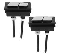 2 Pièces Bouton-poussoir de Réservoir Wc Double Chasse Noir Abs