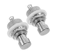 2 Pièces Bouton-poussoir Métallique pour Pédale D'effet Guitare | Ressort Rapide, Base en Acier Galvanisé Épais, Patin Antidérapant, Installation Modulaire pour Pedalboard