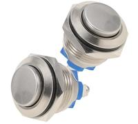 2 Pièces Bouton-poussoir Remplaçable de Sonnette Ronde en Laiton | Bornes de Câblage Rapide, Finition Polie, Résiste aux Intempéries, pour Plaque Murale, Entrée Principale et Remplacement