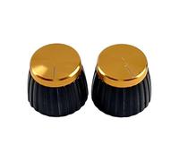 2 pièces boutons de contrôle du volume de guitare réglage de précision capuchons de potentiomètre en aluminium pour guitares électriques et acoustiques ensemble de boutons de guitare à installation