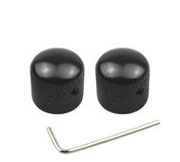 2 pièces boutons de dôme de basse de guitare électrique avec trou bouton de Volume de tonalité de guitare en métal potentiomètre capuchons de chapeau pièces de guitare boutons de contrôle de tonalité