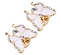 2 Pièces Boutons de Manchette 3d, Alliage de Zinc Blanc | Accent Scintillant, Coordination Nuptiale, pour Poignets de Chemisiers et Chemises Féminines