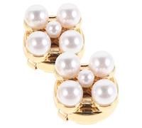 2 Pièces Boutons de Manchette Or Fleur en Alliage | Style Décoratif à Cristaux, Usage Facile comme Cache-bouton, Soirées et Fêtes, pour Femmes