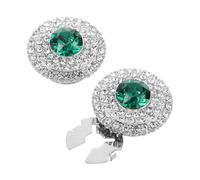 2 Pièces Boutons de Manchette Ronds à Cristaux, Clip-on Élégant | Alliage et Cristaux Scintillants, Pose Rapide, Style Moderne Classique, pour Manches, Bureau, Mariage