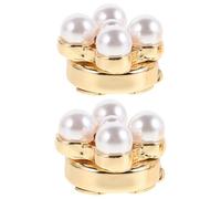 2 Pièces Boutons de Manchette Style Habillé en Alliage Doré, Fleur | Design Fleuri Orné de Cristaux, Fixation Facile, pour Manches de Costume et Chemises, Soirées