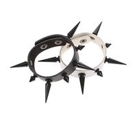 2 Pièces Bracelet à rivet conique bracelet punk hommes bracelets de manchette gothiques bijoux punks accessoire de mode punk bijoux punk pour hommes poignet clouté faux cuir