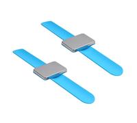 2 Pièces Bracelet de Coiffeur en Silicone Bleu pour Épingles | Porte-épingles à Claquer au Poignet, Maintien Stable, pour Salon de Coiffure, Cheveux et Couture
