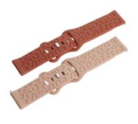 2 Pièces Bracelet de montre en silicone bracelet de montre à motif bracelets de montre Regardez groupe Remplacement de la sangle de bande regarder des sangles Gel de silice
