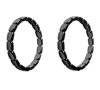 2 Pièces Bracelet Hematite, Bracelet Magnetique Men, Pierre Naturelle, Accessoires De Style Pour Améliorer La Confiance En Soi, Bijoux Aux Tenues Décontractées, À La Saint-Valentin, Aux Anniversaires