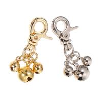 2 Pièces Breloque Clochette, Cuivre Alliage Zinc | Fixation à Anneaux Multiples, Mousqueton Robuste, Suivi Sonore Discret, pour Dressage et Repérage Intérieur