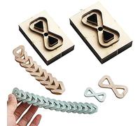 2 pièces Bricolage en Bois Moule en Cuir de Découpe, Scrapbook Gaufrage Machine de Moule de Découpe, Outil de Moule de Poinçon Artisanal Fait Main pour Porte-clés de Ceinture et Poignée de Sac