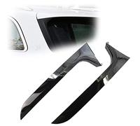 2 Pièces Brillant Noir ABS Décor pour A6 C7 pour Avant 2012-2018 Voiture Fenêtre Arrière Aileron Latéral Canard Séparateur Garniture