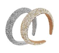 2 Pièces Brillantes Bandeaux, Bandeaux Larges Pour Les Femmes, Bandeaux Élés, Accessoires De Vêtements De Fête, Bandeaux Élés.