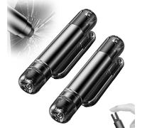 2 Pièces Brise Vitre Coupe Ceinture, 2025 Nouveau Marteau de Sécurité pour Voiture, pour Voiture Outil d'Évasion d'urgence, Accessoire de Sécurité Automobile Essentiel (Gris)