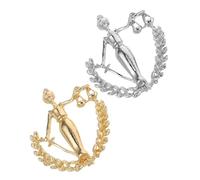 2 Pièces Broche Balance de Justice en Alliage | Épingle de Revers, Symbole D’équité, Usage Quotidien ou Événementiel, Finition Soignée, Tenue Sécurisée