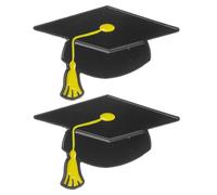 2 Pièces Broche Chapeau de Graduation en Alliage, Style Délicat | Épingle Décorative de Remise de Diplôme, Look Chapeau de Docteur, pour Costume et Pull