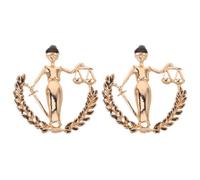 2 Pièces Broche de Revers Échelle de Justice Vintage en Alliage Or | Résistante au Ternissement, Éclat Solide, pour Manteaux et Foulards Lors D'événements Formels