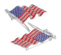 2 Pièces Broche Drapeau Américain en Alliage, Épinglette Élégante | Résistante à L’usure, Légère et Portable, pour 4 Juillet et Memorial Day, Style Patriotique