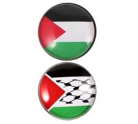 2 Pièces Broche Drapeau National Palestine en Alliage de Zinc | Style Unique, Usage Polyvalent avec Costume et Paquet, Accessoire Masculin, Lot de Deux Pièces