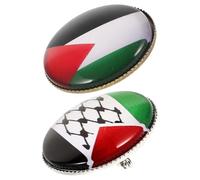 2 Pièces Broche Drapeau Palestine, Épingle Élégante | Accessoire Polyvalent, Personnalisation de Tenue, pour Vestes et Manteaux, Souvenir Symbolique, Présent Apprécié