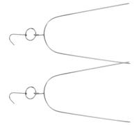 2 Pièces Brochette de Grill Pratique en Acier Inoxydable | Accessoire pour Rôtisserie, Usage la Cuisine et Barbecue, Facile à Nettoyer, Finition Argentée, Multifonction