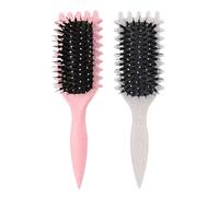 2 Pièces Brosse À Boucles, Brosse À Coiffer, Brosse À Lisser Les Cheveux, Brosse De Massage, Brosse De Mise En Forme Des Boucles, Brosse De Soins Capillaires Pour Femmes, Outils De Coiffure