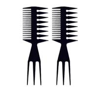 2 Pièces Brosse À Cheveux Antistatique, 3-en-1 Peignes En Plastique, Grosse Dents Larges, Outils Pour Coiffure Coupe De Forme Et Humide (2 Pièces)