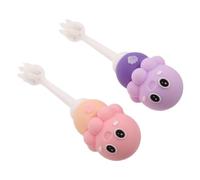 2 Pièces Brosse à Dents Garçon et Filles Pieuvre Dessin Animé | Soin Doux des Gencives, Série Océan, pour Bébés et Tout-petits