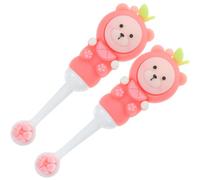 2 Pièces Brosse à Dents Manuelle Garçon et Filles Ours | Soins Doux pour Gencives et Dents, Forme Mignonne, Nettoyage, pour Tout-petits 0 à 9