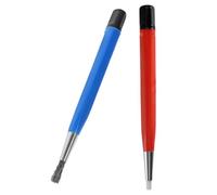 2 Pièces Brosse à Gratter pour Électronique, Nettoyage Précis | Poignée Confortable, Nylon Souple, Style Moderne, Usage Présent, Couleurs Rouge et Bleu, Finition Soignée