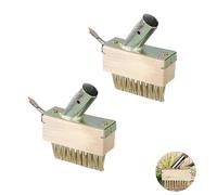 2 Pièces Brosse à Joints, Brosse de Desherbage, Brosse à Joints en Acier, Brosse à Joint pour Mauvaises, Brosse à Herbes Sauvages avec Poils Métalliques, pour Terrasse, Pavage en Bloc, Allée