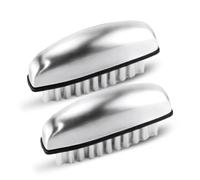 2 Pièces Brosse à Ongles, Brosses de Lavage à la Main, Brosses à Ongles en Acier Inoxydable, Brosse à Ongles pour les Mains à Poils Durs pour Nettoyer Salle de Bain et Cuisine