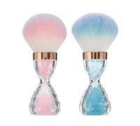 2 Pièces Brosse à Ongles, Tête Large Moelleuse, Manche Ergonomique | Poils Ultra Doux et Denses, Nettoyage Précis des Bords, pour Résidus de Limage et Poudre Dip