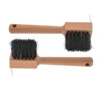 2 Pièces Brosse à Sabot de Cheval à Manche en Bois, Nettoyage Doux | Acier Inoxydable, Poils Souples, Entretien du Harnachement, Usage Écurie, pour Utilisateurs et Travailleurs