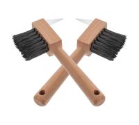 2 Pièces Brosse à Sabots de Cheval avec Manche en Bois | Bristles Souples, Acier Inoxydable et Plastique, Usage Écurie, pour Propriétaires et Travailleurs Agricoles