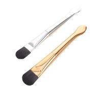 2 Pièces Brosse Applicatrice de Masque Facial à Double Tête | Embout Étroit et Tête Large, Forme Langue Flexible, Application Nette pour Masques Modelants et Boue