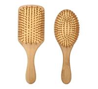 2 Pièces Brosse Cheveux Bouclés Bambou Brosse Demelante