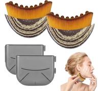 2 PièCes Brosse Contour Du Visage, Brosse à Sec Pour Le Visage,Appareil De Massage De Drainage Lymphatique Pour FaçOnner Le Menton Et La MâChoire,Brosse SèChe Douce