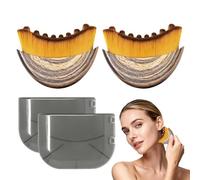 2 Pièces Brosse de Contour Lymphatique pour le Visage, Brosse Drainage Lymphatique avec Boîte, Brosses à Sec pour Visage, Sculpter Mâchoire, S'adapter à la Peau avec Précision