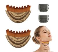 2 pièces Brosse de Contour Lymphatique pour le Visage Brosse Drainage Lymphatiqueà Brosses de Contour pour le Visages pour Texture RaffermissanteSculpture du Menton et de la Mâchoire le Visage