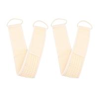 2 pièces Brosse de Exfoliante Double Face Poignées, Tissu pour dos | Surface Douce et Côté Texturé, Suspendre Facilement, Usage Maison, pour Nuque, Épaules, Pieds Couleur Aléatoire