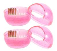 2 Pièces Brosse de Nettoyage pour Embouts D'ongles Démontable | Boîte de Protection en Plastique, Entretien Facile et Nettoyage Complet, Usage Maison DIY ou Pro
