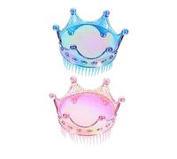 2 Pièces Brosse Démêlante Portable Forme de Couronne pour Garçon Fille Accessoire et Pratique pour Filles Couleur Aléatoire